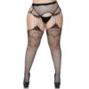 n12598 leg avenue lace top net suspender tights ps 1