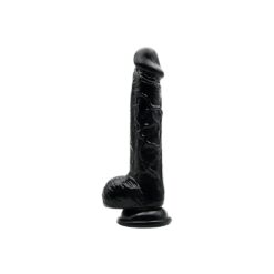 n12627 loving joy 6 inch dildo with balls black 1