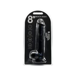 n12629 loving joy 8 inch dildo with balls black 4