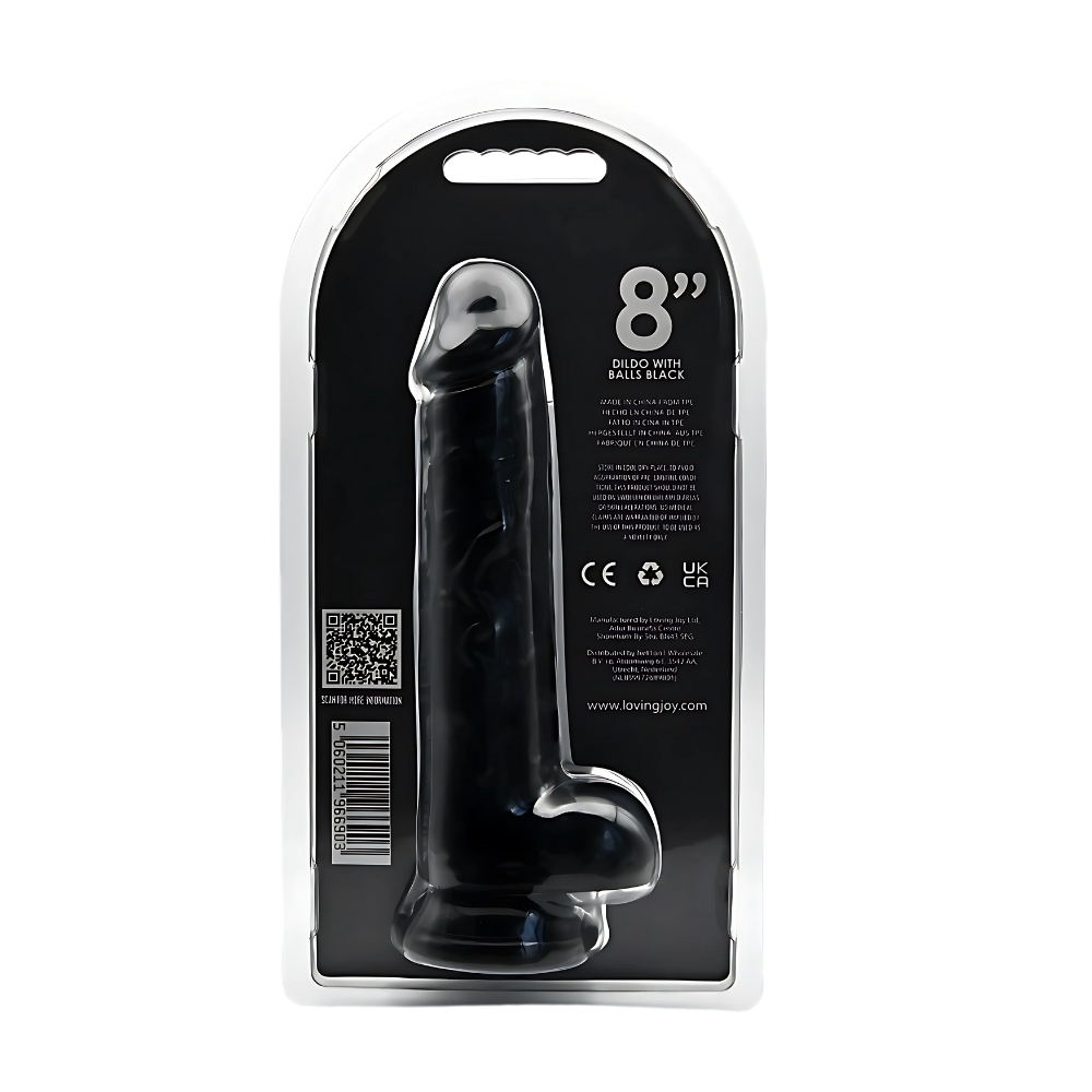 n12629 loving joy 8 inch dildo with balls black 5 n12629 loving joy 8 inch dildo with balls black 5