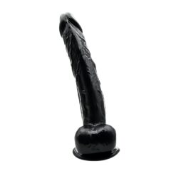 n12631 loving joy 11 inch dildo with balls black 3