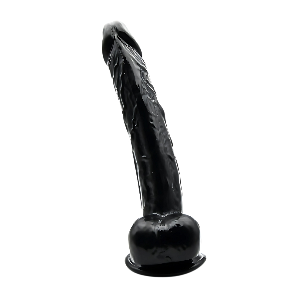 n12631 loving joy 11 inch dildo with balls black 3 n12631 loving joy 11 inch dildo with balls black 3