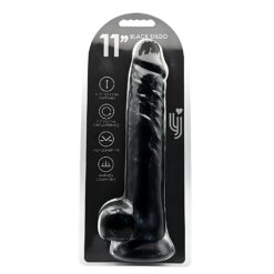 n12631 loving joy 11 inch dildo with balls black 4