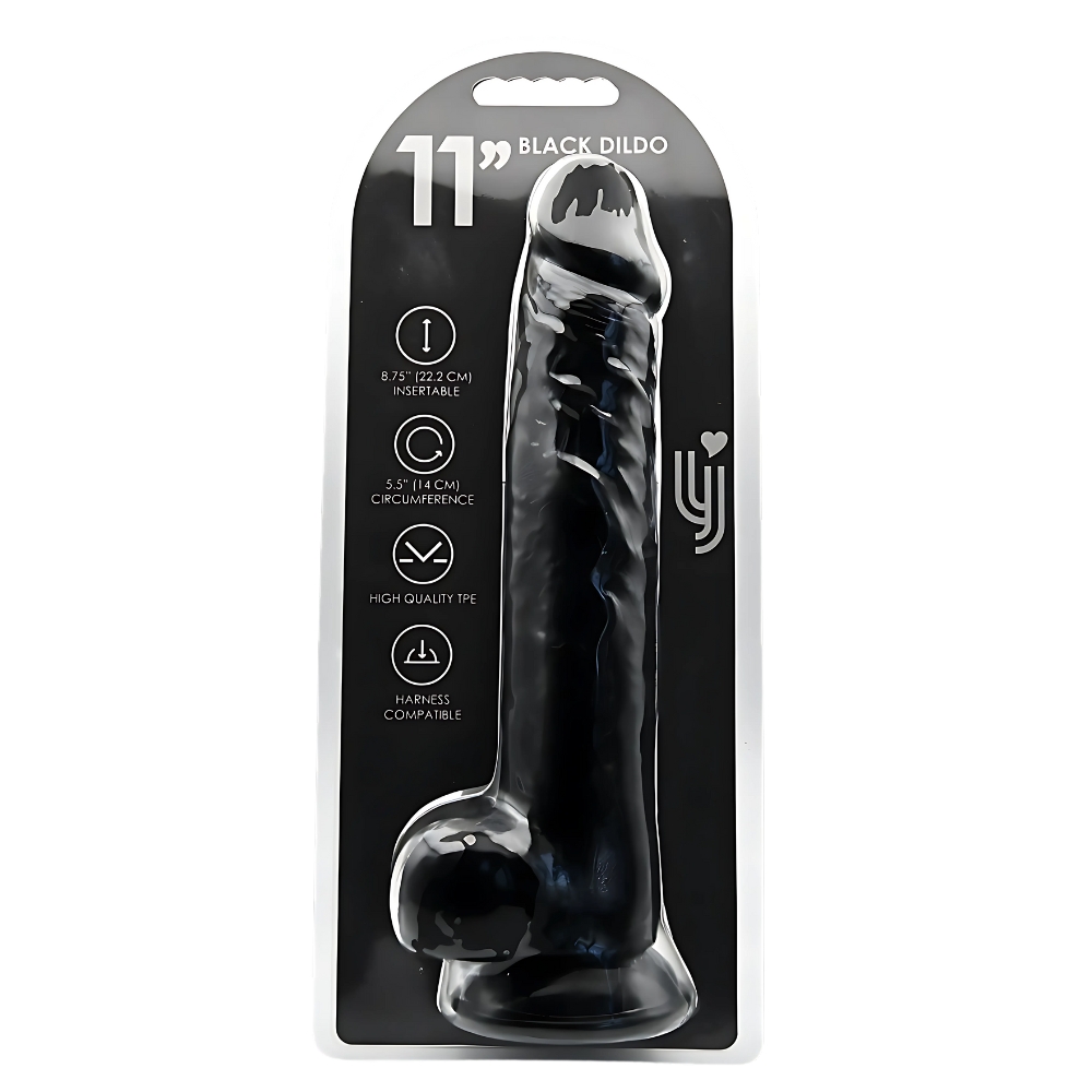 n12631 loving joy 11 inch dildo with balls black 4 n12631 loving joy 11 inch dildo with balls black 4