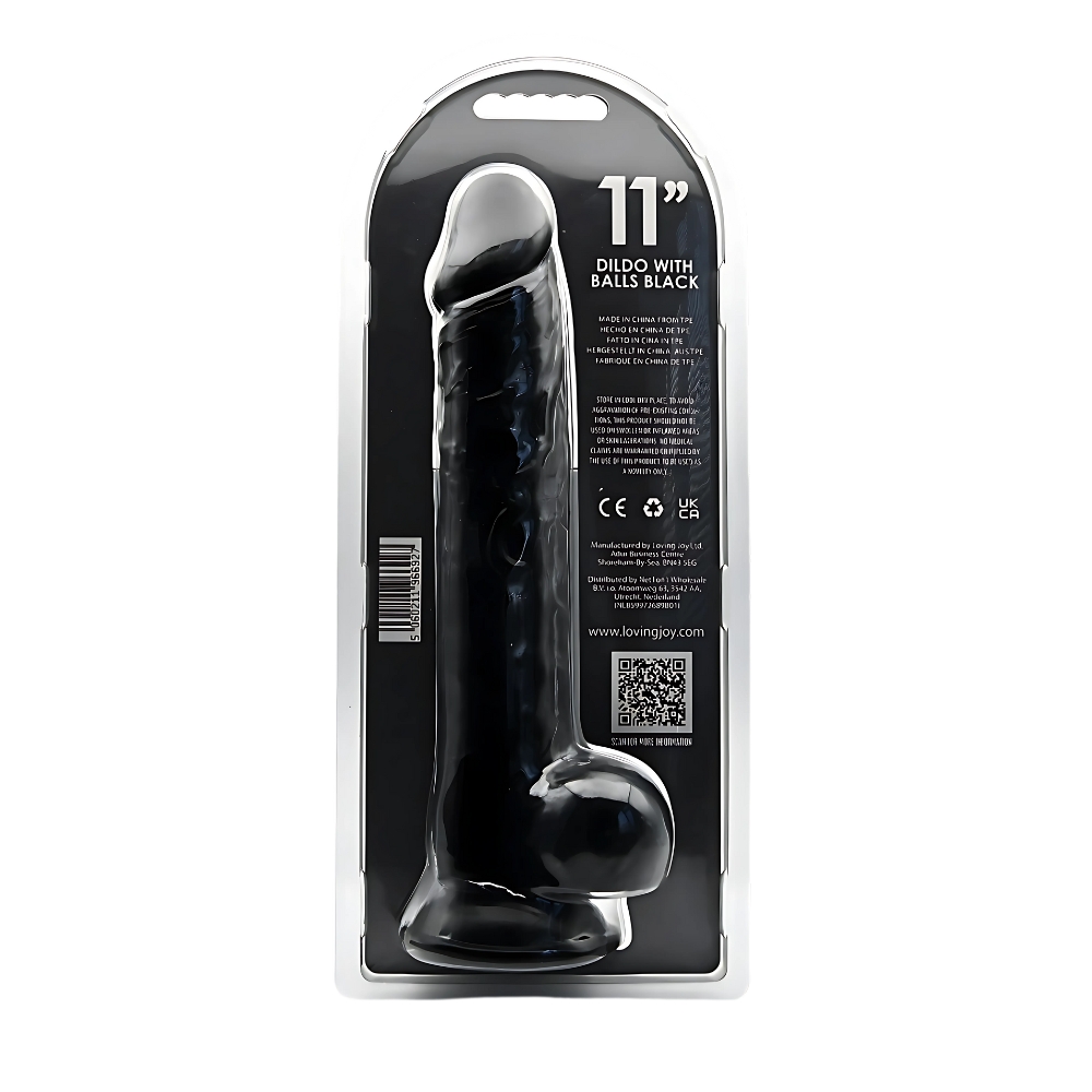 n12631 loving joy 11 inch dildo with balls black 5 n12631 loving joy 11 inch dildo with balls black 5