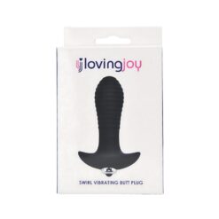 n12730 loving joy swirl 7 function vibrating butt plug pkg