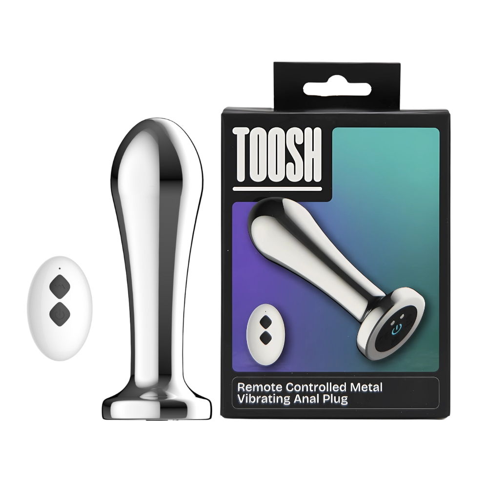 n12786 toosh remote controlled metal vibrating anal plug pkg both n12786 toosh remote controlled metal vibrating anal plug pkg both