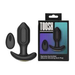 n12803 toosh remote controlled silcione vibrating butt plug both