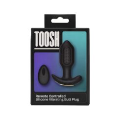 n12803 toosh remote controlled silcione vibrating butt plug pkg