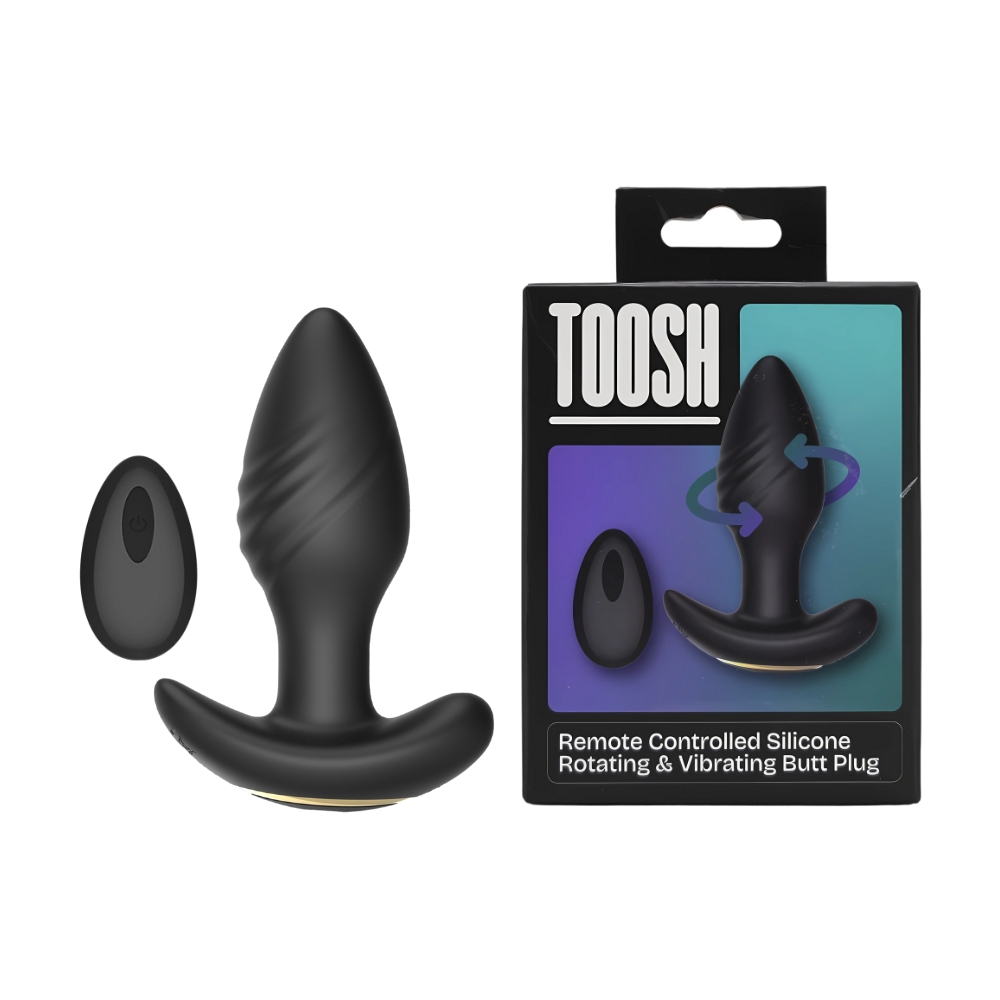 n12804 toosh remote controlled silicone rotating and vibrating butt plug both n12804 toosh remote controlled silicone rotating and vibrating butt plug both