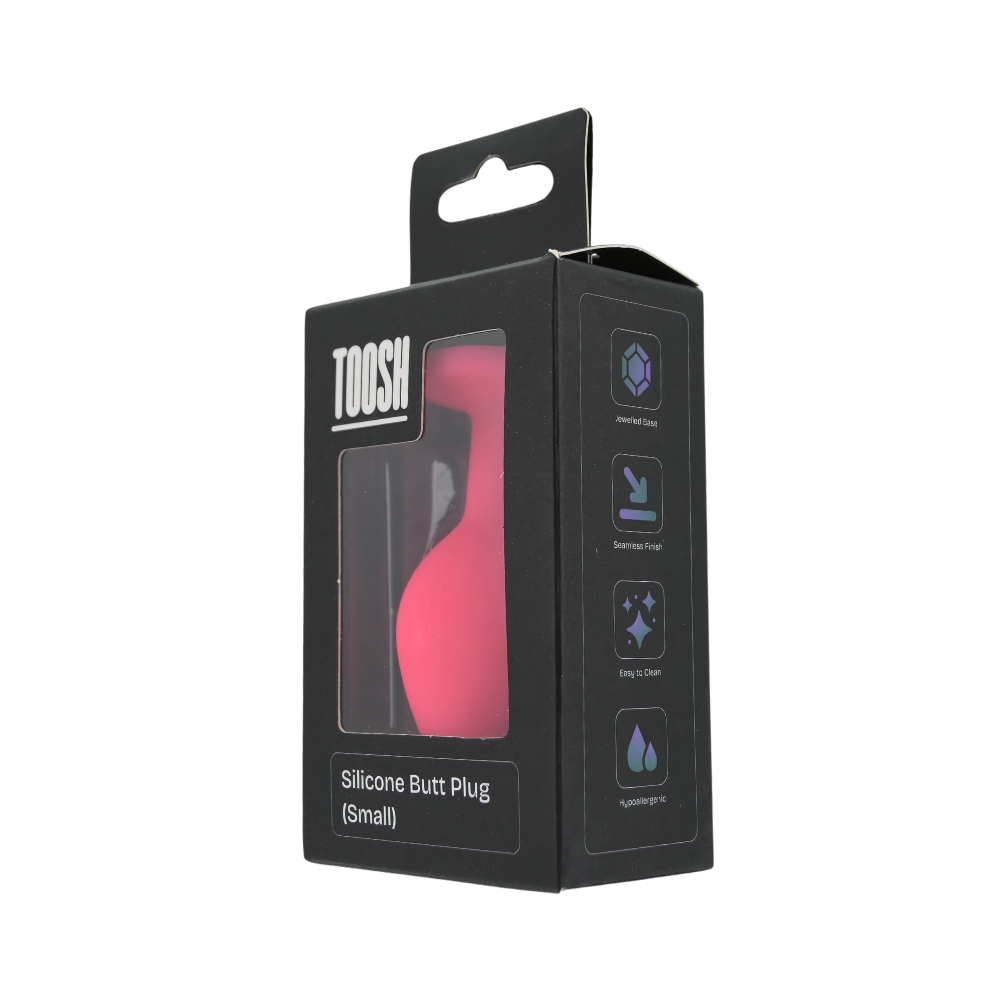 n12805 toosh pink silicone butt plug small pkg 2 n12805 toosh pink silicone butt plug small pkg 2
