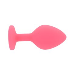 n12806 toosh pink silicone butt plug medium 1