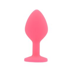 n12806 toosh pink silicone butt plug medium