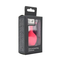 n12806 toosh pink silicone butt plug medium pkg 1