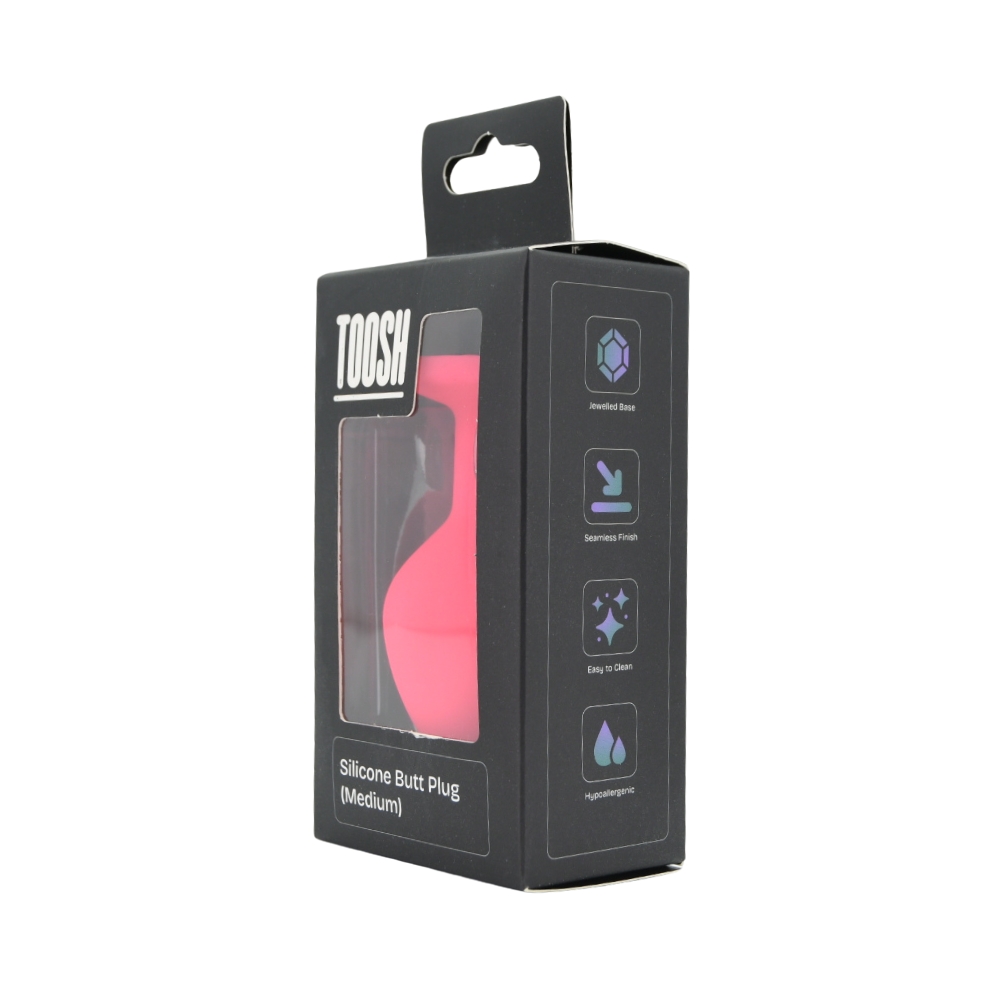 n12806 toosh pink silicone butt plug medium pkg 2 n12806 toosh pink silicone butt plug medium pkg 2
