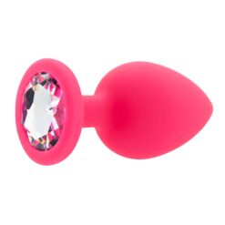 n12807 toosh pink silicone butt plug large 2