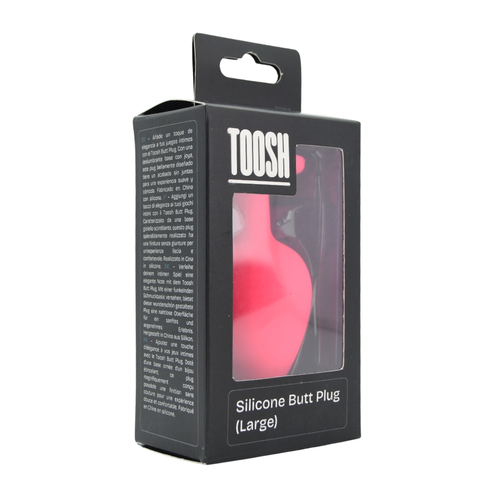 n12807 toosh pink silicone butt plug large pkg 1 n12807 toosh pink silicone butt plug large pkg 1