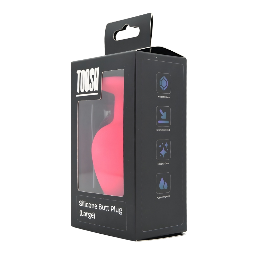 n12807 toosh pink silicone butt plug large pkg 2 n12807 toosh pink silicone butt plug large pkg 2