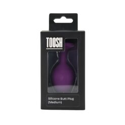 n12809 toosh purple silicone butt plug medium pkg