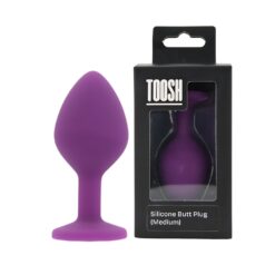 n12809 toosh purple silicone butt plug medium pkg duo