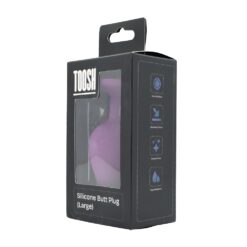 n12810 toosh purple silicone butt plug large pkg 2