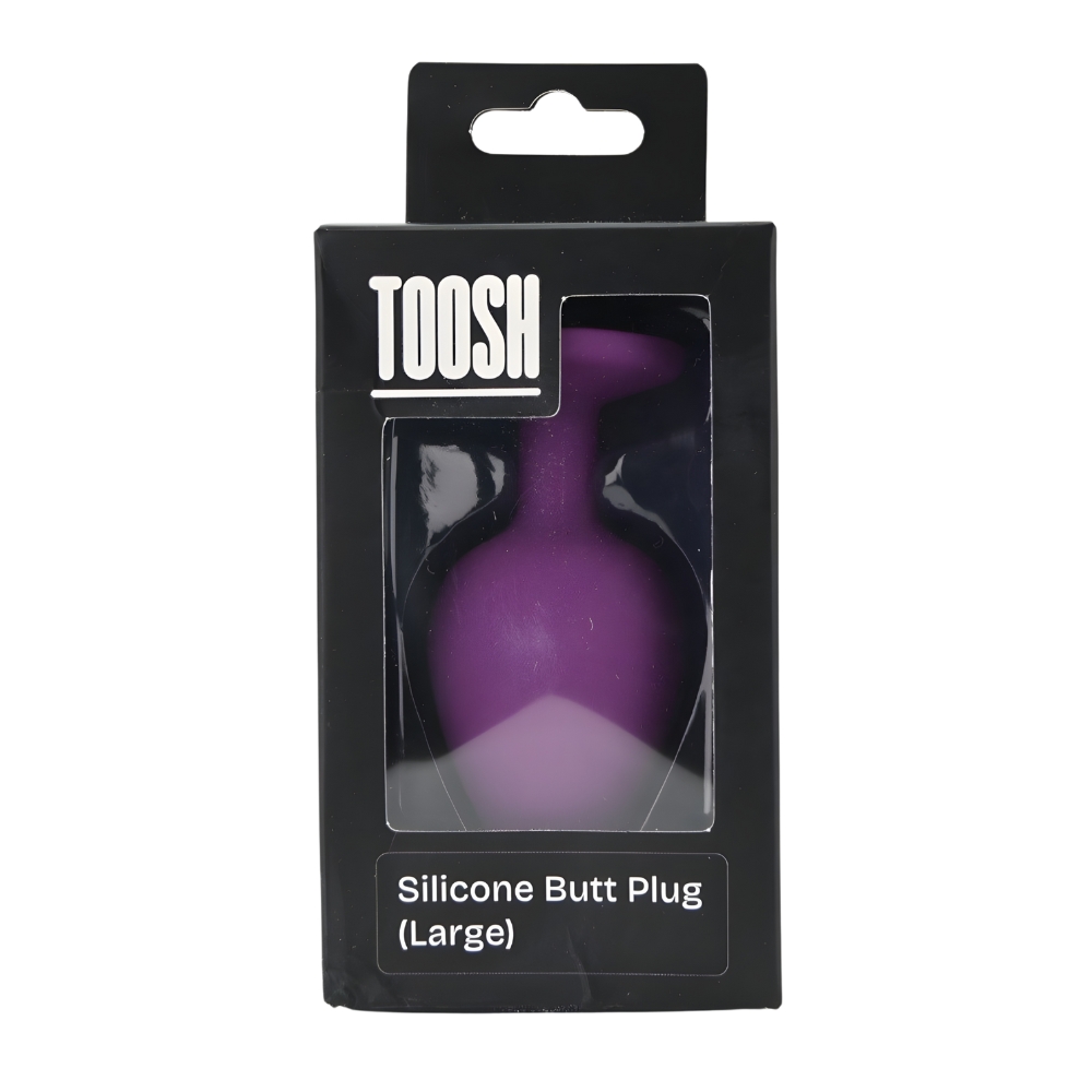 n12810 toosh purple silicone butt plug large pkg n12810 toosh purple silicone butt plug large pkg