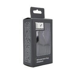 n12812 toosh black silicone butt plug medium pkg 1