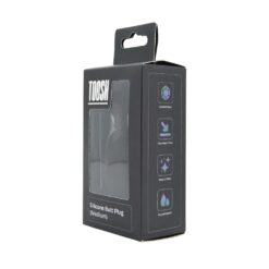 n12812 toosh black silicone butt plug medium pkg 2