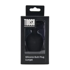 n12813 toosh black silicone butt plug large pkg