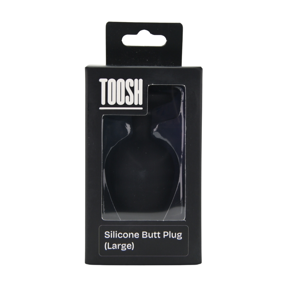 n12813 toosh black silicone butt plug large pkg n12813 toosh black silicone butt plug large pkg