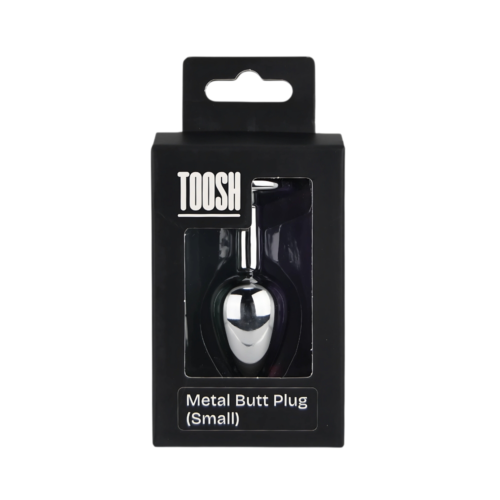 n12820 toosh silver metal butt plug small red stone pkg n12820 toosh silver metal butt plug small red stone pkg