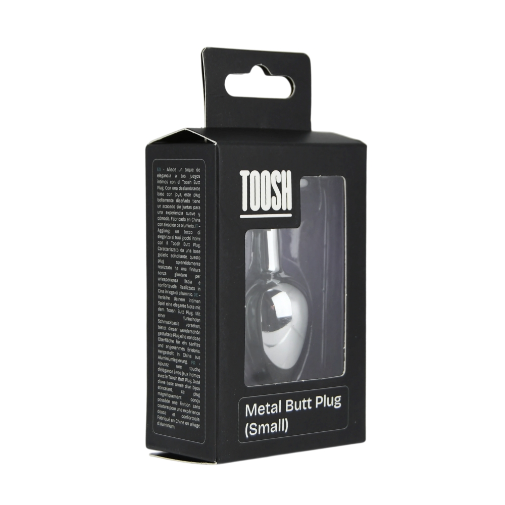 n12820 toosh silver metal butt plug small red stone pkg 2 n12820 toosh silver metal butt plug small red stone pkg 2