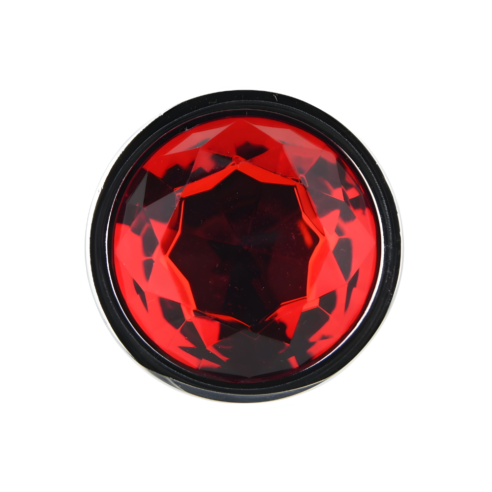 n12822 toosh silver metal butt plug large red stone stone n12822 toosh silver metal butt plug large red stone stone