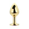 n12830 toosh gold metal butt plug medium pink stone
