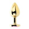 n12831 toosh gold metal butt plug large pink stone
