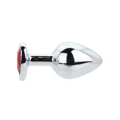 n12833 toosh heart shaped silver with red stone medium 1