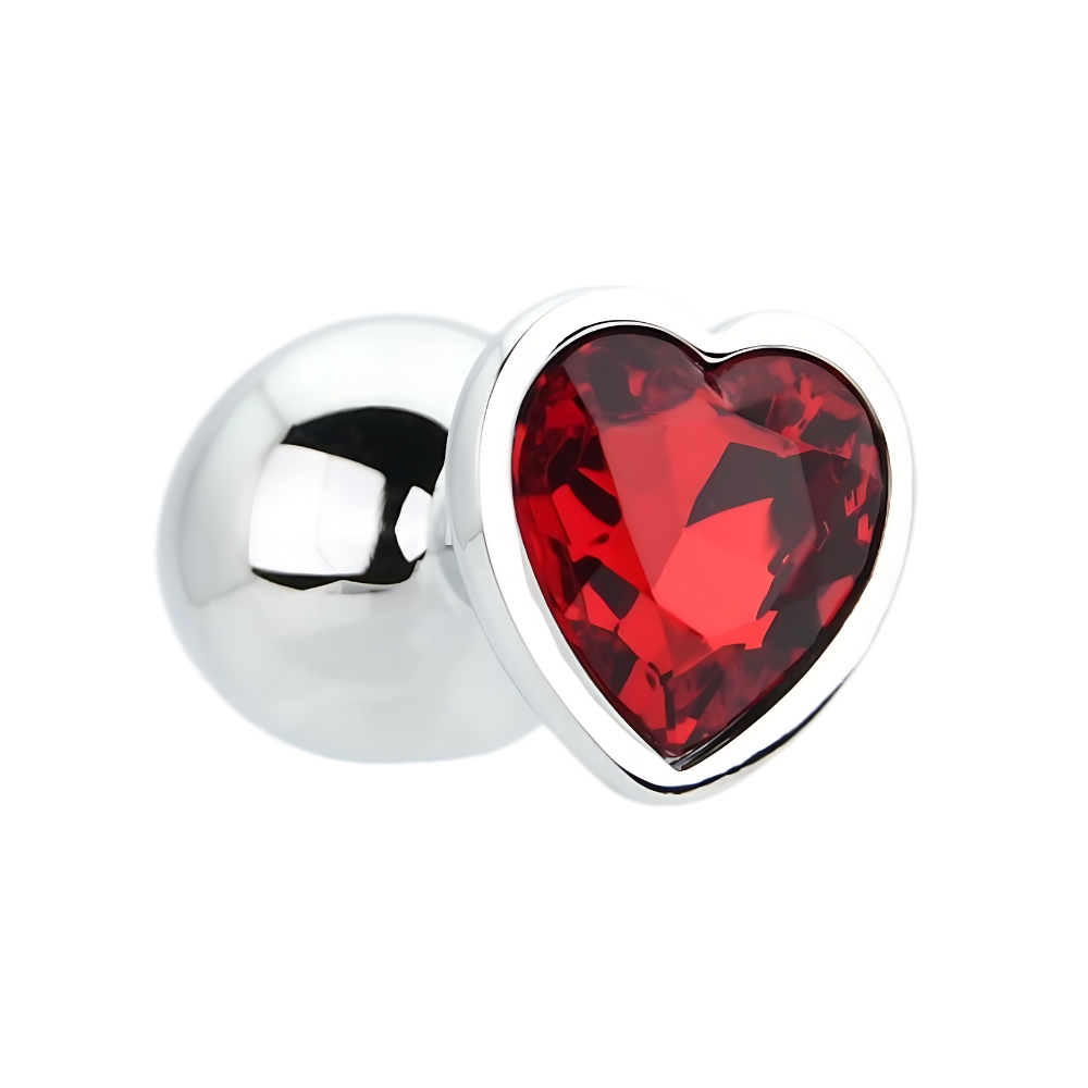n12833 toosh heart shaped silver with red stone medium 5 n12833 toosh heart shaped silver with red stone medium 5