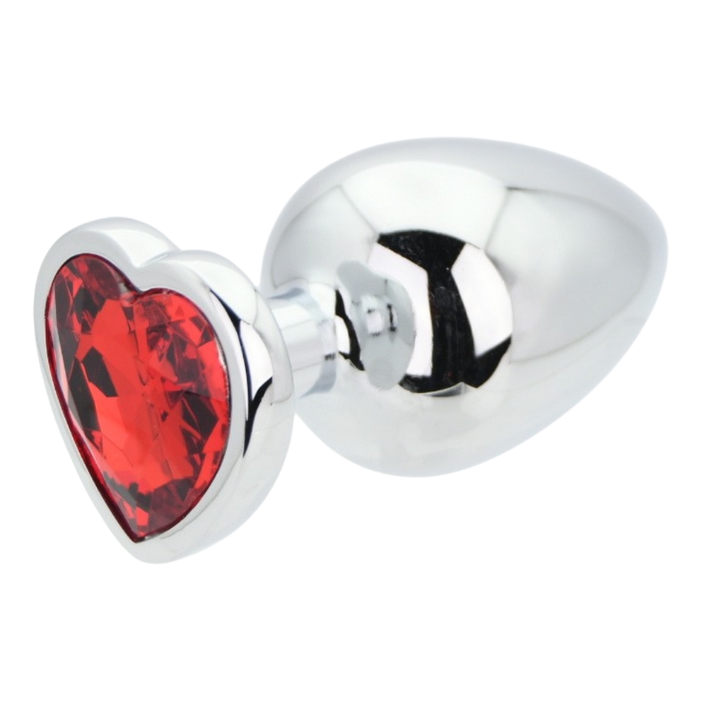 n12834 toosh heart shaped silver butt plug with red stone large 3 n12834 toosh heart shaped silver butt plug with red stone large 3