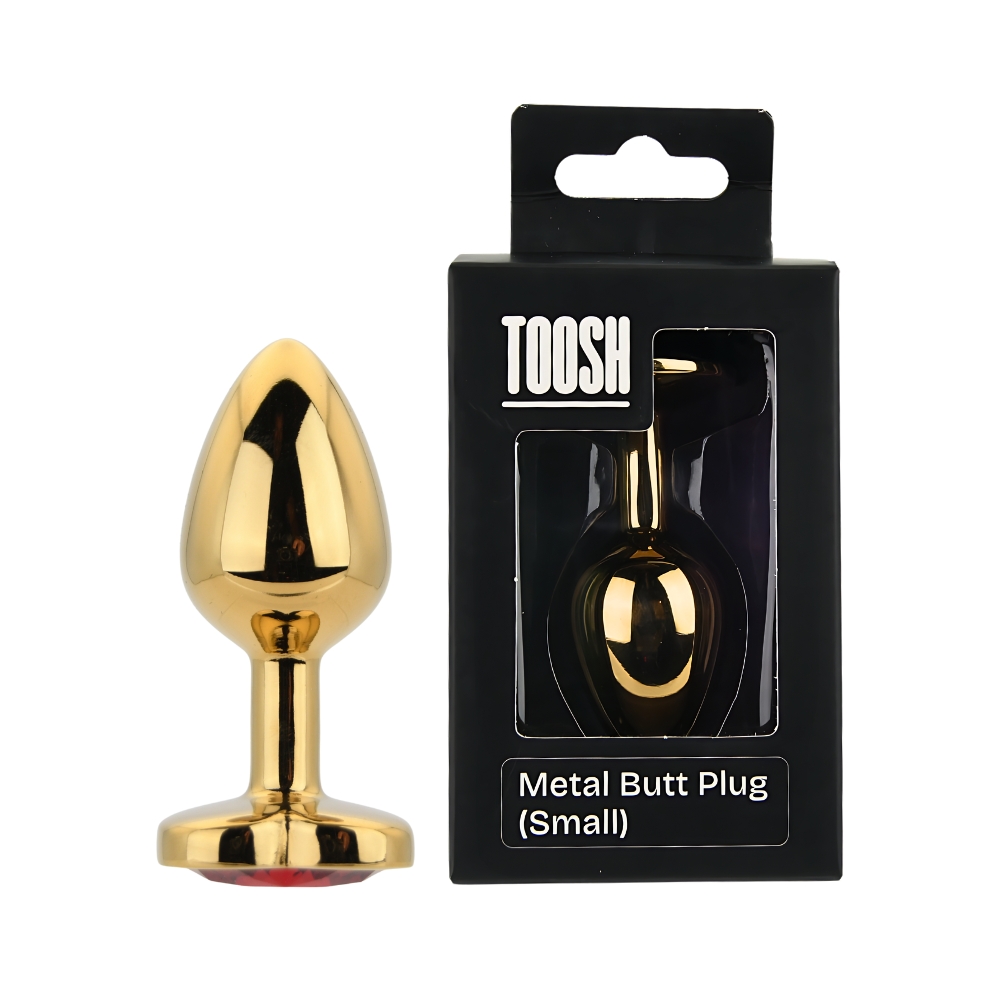 n12835 toosh heart shaped gold with red stone small duo n12835 toosh heart shaped gold with red stone small duo