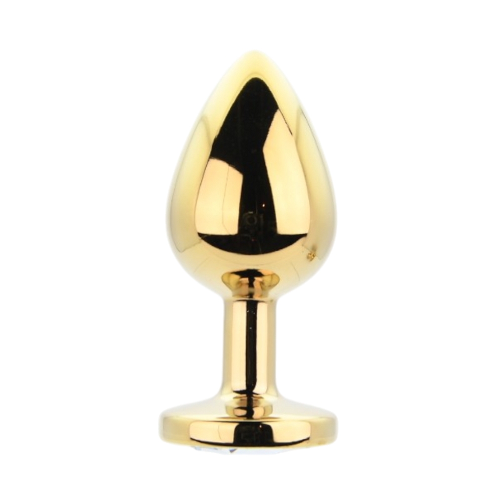 n12839 toosh metal butt plug gold set of 3 clear stone med n12839 toosh metal butt plug gold set of 3 clear stone med