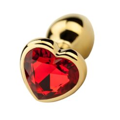 ns7167 precious metals heart shaped anal plug gold 1 1