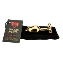 ns7167 precious metals heart shaped anal plug gold 6 1