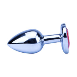 ns7168 precious metals limited edition heart shaped anal plugs silver 2