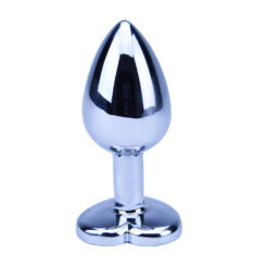 ns7168 precious metals limited edition heart shaped anal plugs silver 3