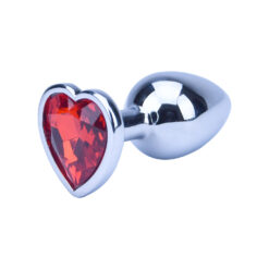 ns7168 precious metals limited edition heart shaped anal plugs silver