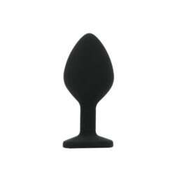 toosh silicone butt plug black set of 3 clear stone medium