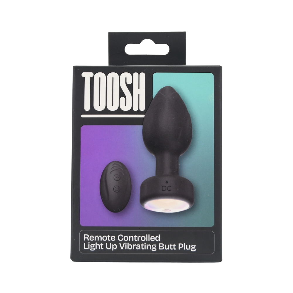 n12897 toosh remote controlled light up vibrating butt plug pkg n12897 toosh remote controlled light up vibrating butt plug pkg