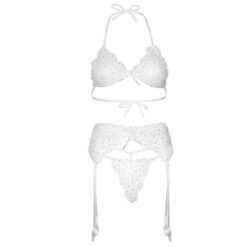 n13031 leg ave lace bratop string garter belt white 5