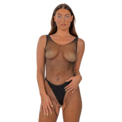 n12919 lace by lj rhinestone crotchless bodystocking 1