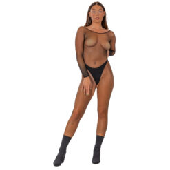 n12922 lace by lj fisnet crotchless long sleeve bodystoking 2
